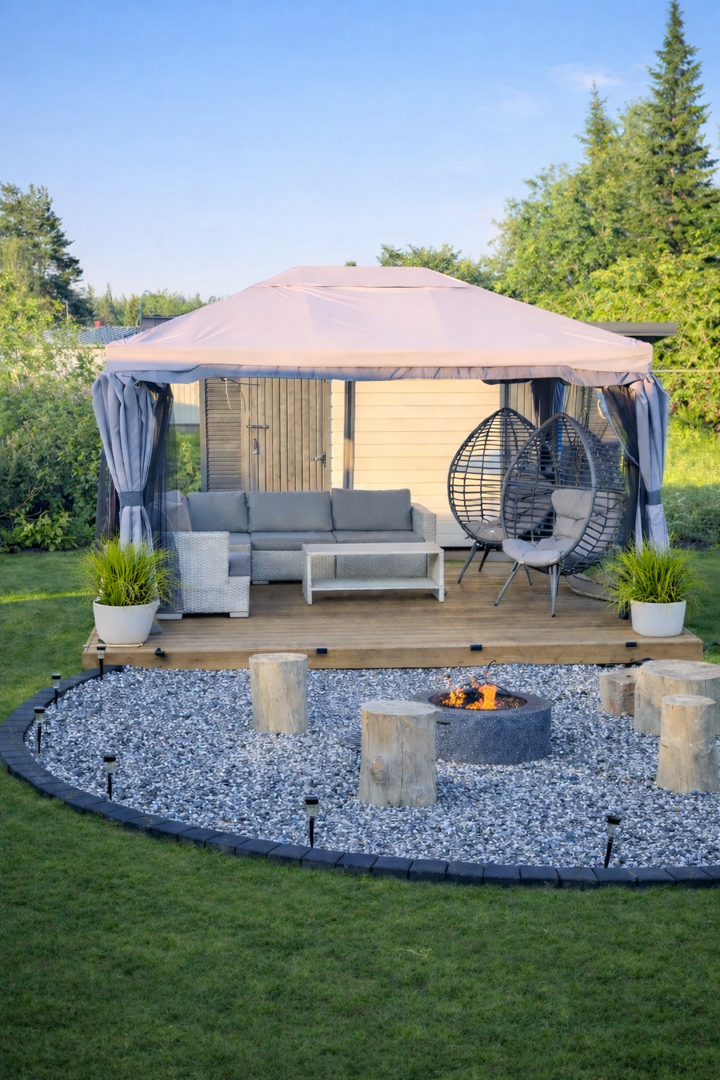 Patio ja nuotiopaikka @Arjen Avutar